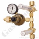 Argon CO2 Druckminderer 200 bar / 3 - 30 l/min mit...