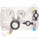 Stationsdruckminderer Entspannungsstation Druckregelstation 5.0 - Sauerstoff Inertgas Stickstoff Argon Helium - bis 14 bar regelbar - Eingangm M14x1,5  Ausgang: 1/4" NPT IG - GCE Druva SMD50024