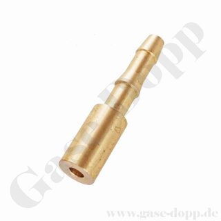 Schlauchverbinder - Rohrstutzen RST 12 mm x 6 mm Schlauchtülle - 60 bar - Messing