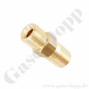 Doppelnippel G 1/4" AG x 1/4" NPT AG - 60 bar - Messing