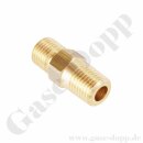 Doppelnippel G 1/4" AG x 1/4" NPT AG - 60 bar - Messing