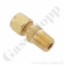 Einschraubverschraubung - RVS 6 mm x 1/8" NPT AG - Doppelklemmring Rohrverschraubung (RVS) metrisch auf NPT Außengewinde AG - Messing - HAM-LET