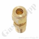 Einschraubverschraubung - RVS 6 mm x 1/8" NPT AG - Doppelklemmring Rohrverschraubung (RVS) metrisch auf NPT Außengewinde AG - Messing - HAM-LET