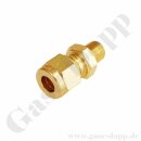 Einschraubverschraubung - RVS 8 mm x 1/8" NPT AG - Doppelklemmring Rohrverschraubung (RVS) metrisch auf NPT Außengewinde AG - Messing - HAM-LET