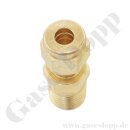 Einschraubverschraubung - RVS 6 mm x 1/4" NPT AG - Doppelklemmring Rohrverschraubung (RVS) metrisch auf NPT Außengewinde AG - Messing - HAM-LET