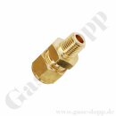 Einschraubverschraubung - RVS 12 mm x 1/4" NPT AG - Doppelklemmring Rohrverschraubung (RVS) metrisch auf NPT Außengewinde AG - Messing - HAM-LET