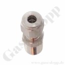 Einschraubverschraubung - RVS 6 mm x 1/8" NPT AG - Doppelklemmring Rohrverschraubung (RVS) metrisch auf NPT Außengewinde AG - Edelstahl - HAM-LET