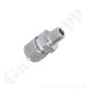 Einschraubverschraubung - RVS 12 mm x 1/4" NPT AG - Doppelklemmring Rohrverschraubung (RVS) metrisch auf NPT Außengewinde AG - Edelstahl - HAM-LET