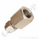 Aufschraubverschraubung gerade - RVS 6 mm x G 1/4" IG - Doppelklemmring Rohrverschraubung (RVS) metrisch auf zölliges Innengewinde BSPP (G) IG - Edelstahl - HAM-LET