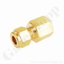 Aufschraubverschraubung gerade - RVS 8 mm x 1/4" NPT IG - Doppelklemmring Rohrverschraubung (RVS) metrisch auf NPT Innengewinde IG - Messing - HAM-LET