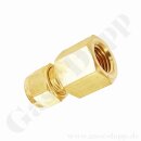 Aufschraubverschraubung gerade - RVS 8 mm x 1/4" NPT IG - Doppelklemmring Rohrverschraubung (RVS) metrisch auf NPT Innengewinde IG - Messing - HAM-LET