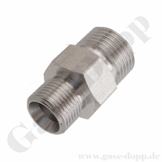 Doppelnippel G 3/8" AG x G 1" AG - Edelstahl 14571