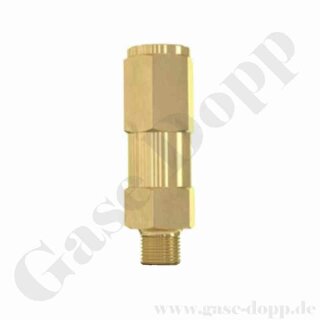 Abblaseventil SVW - Acetylen - Öffnungsdruck 1,55 bar - Eingang 1/4" NPT AG - Ausgang G 1/2" - GCE 9443240