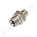 Doppelnippel G 3/8" AG x 1/4" NPT AG - 400 bar...