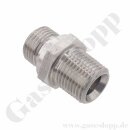 Doppelnippel G 1/2" AG x 1/2" NPT AG - 400 bar...