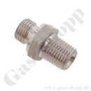 Doppelnippel G 1/2" AG x 3/4" NPT AG -...