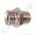 Doppelnippel G 1" x 1" NPT - Gewindenippel G 1“-11 AG x 1“-11,5 NPT AG - 400 bar - Edelstahl