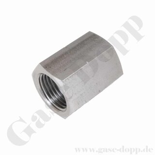 Gewindemuffe 1/2" NPT IG x 1/2" NPT IG - 350 bar - Edelstahl