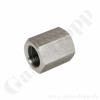 Gewindemuffe G 1/8" IG x G 1/8" IG - 350 bar - Edelstahl