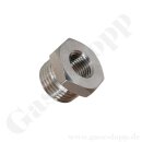 Reduzierung G 1/2" RH AG x G 1/4" RH IG - Edelstahl 14408 - kurz