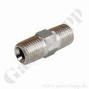 Doppelnippel 1/4" NPT AG x 1/4" NPT AG - konische Dichtfläche - Länge 35 mm - 630 bar Edelstahl