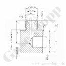 Reduzierung G 1/4" AG x 1/4" NPT IG - Messing 300 bar - Winkel 90° - nicht mehr lieferbar