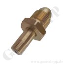Flaschenanschluss BS341 No.3 - G 5/8" AG x 1/4" NPT AG - Base Entry - inerte Gase - L&auml;nge 67 mm - 250 bar - Messing