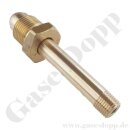 Flaschenanschluss 4.5 Argon Stickstoff Sauerstoff G 5/8" AG BS341 No.3 x 1/4" NPT AG - Länge 106 mm - Messing - 250 bar