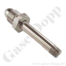 Flaschenanschluss 6.0 inerte Gase - 250 bar - G 5/8" AG BS341 No.3 x 1/4" NPT AG - Länge 106 mm - Messing vernickelt