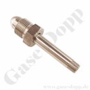 Flaschenanschluss CGA-580 x 1/4" NPT AG - Länge 95 mm - Argon Stickstoff - 207 bar - Edelstahl