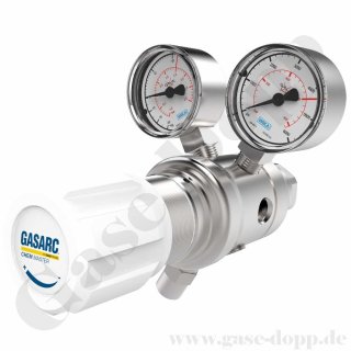 Reinstgasdruckminderer 6.0 60 bar - bis 10 bar regelbar - 2-stufig - PTFE/EPDM - Edelstahl - GASARC CHEM MASTER SGT602