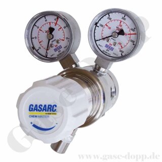 Reinstgasdruckminderer 6.0 200 / 300 bar - bis 3,5 bar regelbar - 2-stufig - PTFE/EPDM - Edelstahl - GASARC CHEM MASTER SGT602