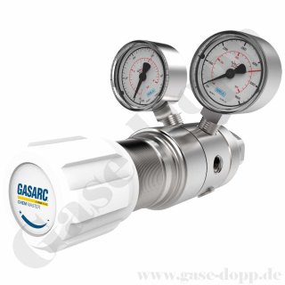Reinstgasdruckminderer 6.0 200 / 300 bar - bis 20 bar regelbar - 2-stufig - FKM - Edelstahl - GASARC CHEM MASTER SGT621