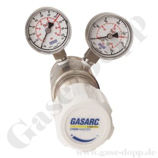Reinstgasdruckminderer 6.0 200 / 300 bar - bis 20 bar regelbar - 2-stufig - EPDM - Edelstahl - GASARC CHEM MASTER SGT622