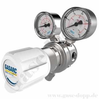 Reinstgasdruckminderer 6.0 200 / 300 bar - bis 1,5 bar regelbar - 1-stufig - PTFE - Messing vernickelt - GASARC SPEC MASTER HPS600