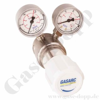 Reinstgasdruckminderer 6.0 200 / 300 bar - bis 200 bar regelbar - 1-stufig - FKM - Messing vernickelt - GASARC SPEC MASTER HPS621