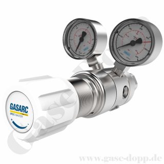Reinstgasdruckminderer 6.0 60 bar - bis 50 bar regelbar - 2-stufig - EPDM - Messing vernickelt - GASARC SPEC MASTER HPT622