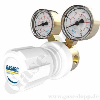 Reinstgasdruckminderer 4.5 200 / 300 bar - bis 3,5 bar regelbar - 1-stufig - PTFE - Messing - GASARC TECH MASTER GPS400