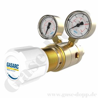 Reinstgasdruckminderer 4.5 60 bar - bis 20 bar regelbar - 2-stufig - FKM - Messing - GASARC TECH MASTER GPT421