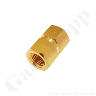 Gewindemuffe 1/4" NPT IG x 1/4" NPT IG - Messing 300 bar