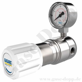 Reinstgas 6.0 Leitungsdruckminderer 300 bar - bis 50 bar regelbar - 1-stufig - FKM - Edelstahl - GASARC CHEM MASTER SGL621
