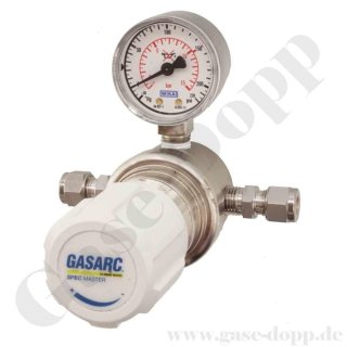 Reinstgas 6.0 Leitungsdruckminderer 207 bar - bis 1,5 bar regelbar - 1-stufig - PTFE - Messing vernickelt - GASARC SPEC MASTER HPL600