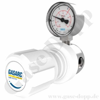 Reinstgas 5.0 Leitungsdruckminderer 60 bar - bis 3,5 bar regelbar - 1-stufig - PTFE - Messing vernickelt - GASARC LAP MASTER LGL500