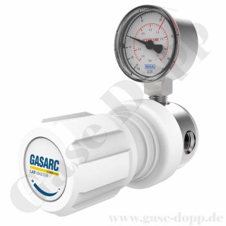 Reinstgas 5.0 Leitungsdruckminderer 1,5 bar - bis 1,0 bar regelbar - 1-stufig - Acetylen - Messing vernickelt - GASARC LAP MASTER LGL510