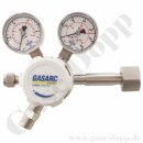 Flaschendruckminderer Helium 6.0 300 bar - bis 3,5 bar regelbar- 1-stufig - Edelstahl - Ausgang ohne Ventil KRV 6mm - GASARC CHEM MASTER SGS600