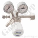 Flaschendruckminderer Pr&uuml;fgas 200 bar 2-stufig bis 6...