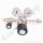 Flaschendruckminderer Wasserstoff  5.0 200 bar - bis 14 bar regelbar - 1-stufig - Messing verchromt - Ausgang mit AUF/ZU-Ventil KRV 6mm - GCE DRUVA FMD320-16 - nicht mehr lieferbar - Alternative DruvaPUR