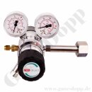 Flaschendruckminderer 5.0 230 bar - DIN 477 Nr. 6 / W21,8x1/14" - Argon Helium CO2 Edelgas - 2-stufig - bis 6 bar regelbar - Ausgang KRV 1/8" - Messing verchromt - GCE DRUVA FMD32214 - nicht mehr lieferbar - Alternative DruvaPUR