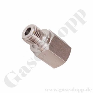 Reduzierung G 1/4" AG x 1/4" NPT IG - 455 bar - Edelstahl