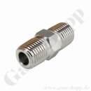 Doppelnippel 1/4" NPT AG x 1/4" NPT AG - flache...